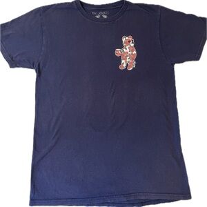 Riot Society- Floral Bear- t-shirt. Navy